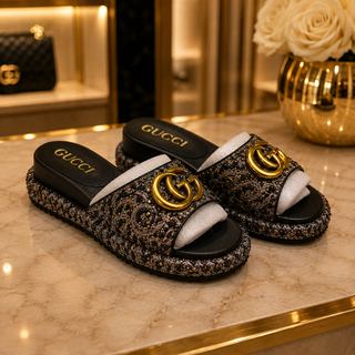 Sandales plateforme Gucci brodées
