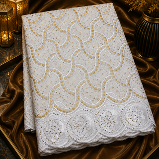 Voile Suisse Brodé Prestige – Collection Élégance ✨