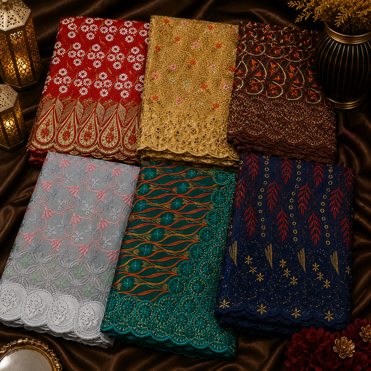 Voile Suisse Brodé Prestige – Collection Élégance ✨