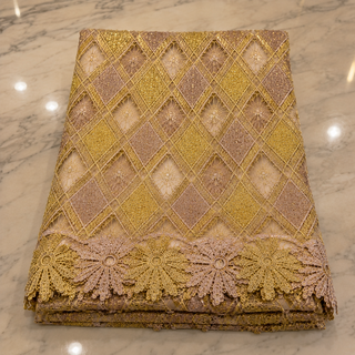 Voile Autriche – Broderie Dorée & Champagne