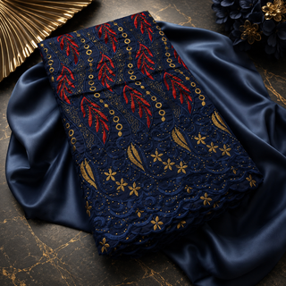 Voile Suisse Brodé Prestige – Collection Élégance ✨