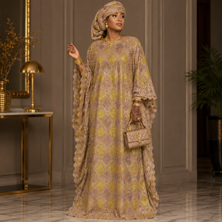 Voile Autriche – Broderie Dorée & Champagne