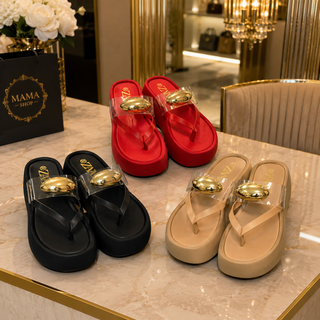 Sandales Plateforme Zara Élégance Dorée
