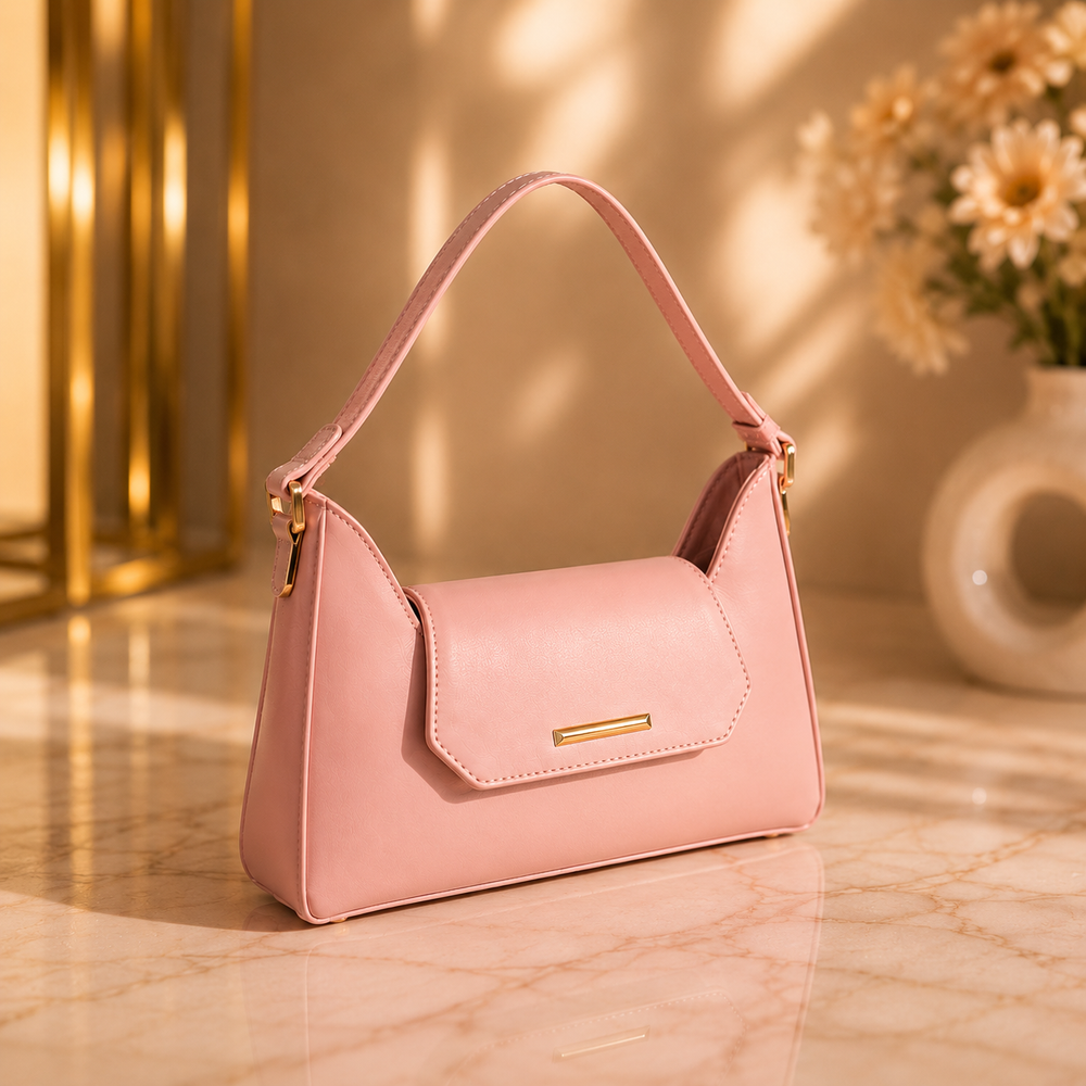 Sac à main Élégance Rose Poudré