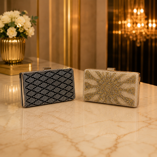 Pochette Éclat Prestige – Cristaux & Perles