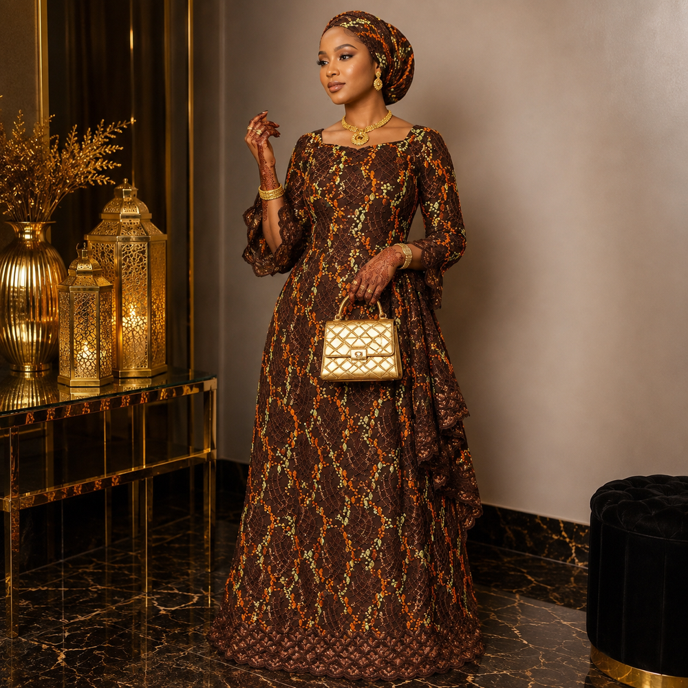 Voile Suisse Brodé Prestige – Collection Élégance ✨