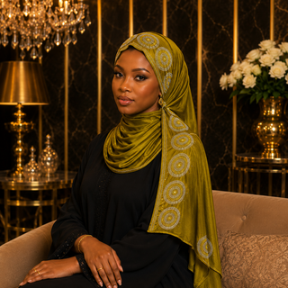 Foulard Prestige Strass – Élégance Royale