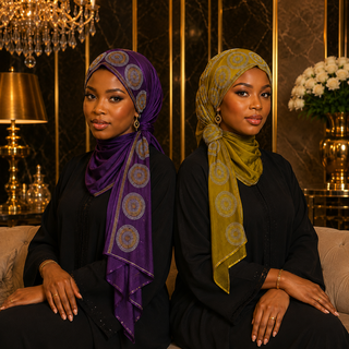 Foulard Prestige Strass – Élégance Royale