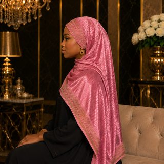 Foulard Voile Prestige à Nouer – Strass & Effet Velours