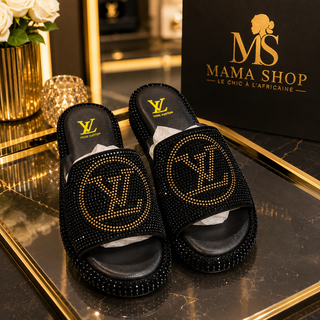Sandales Luxe Monogram Strass LV