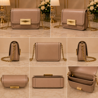 Sac bandoulière Élégance – Fermoir doré