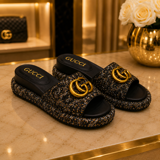 Sandales plateforme Gucci brodées