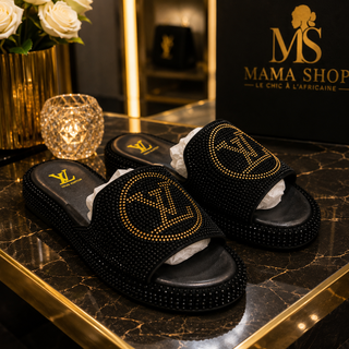 Sandales Luxe Monogram Strass LV