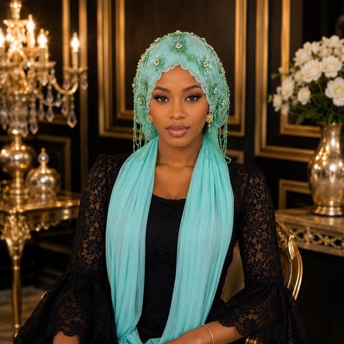 Bonnet Voile Couture 3D – Vert Menthe