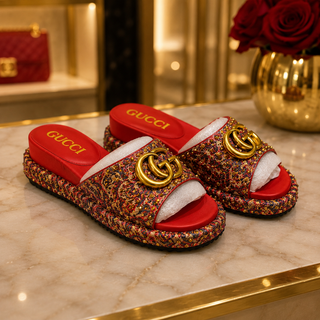 Sandales plateforme Gucci brodées