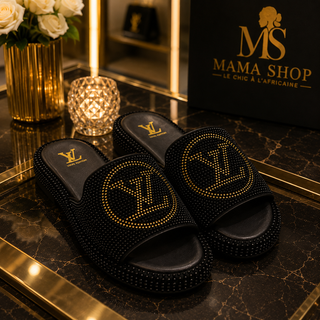 Sandales Luxe Monogram Strass LV