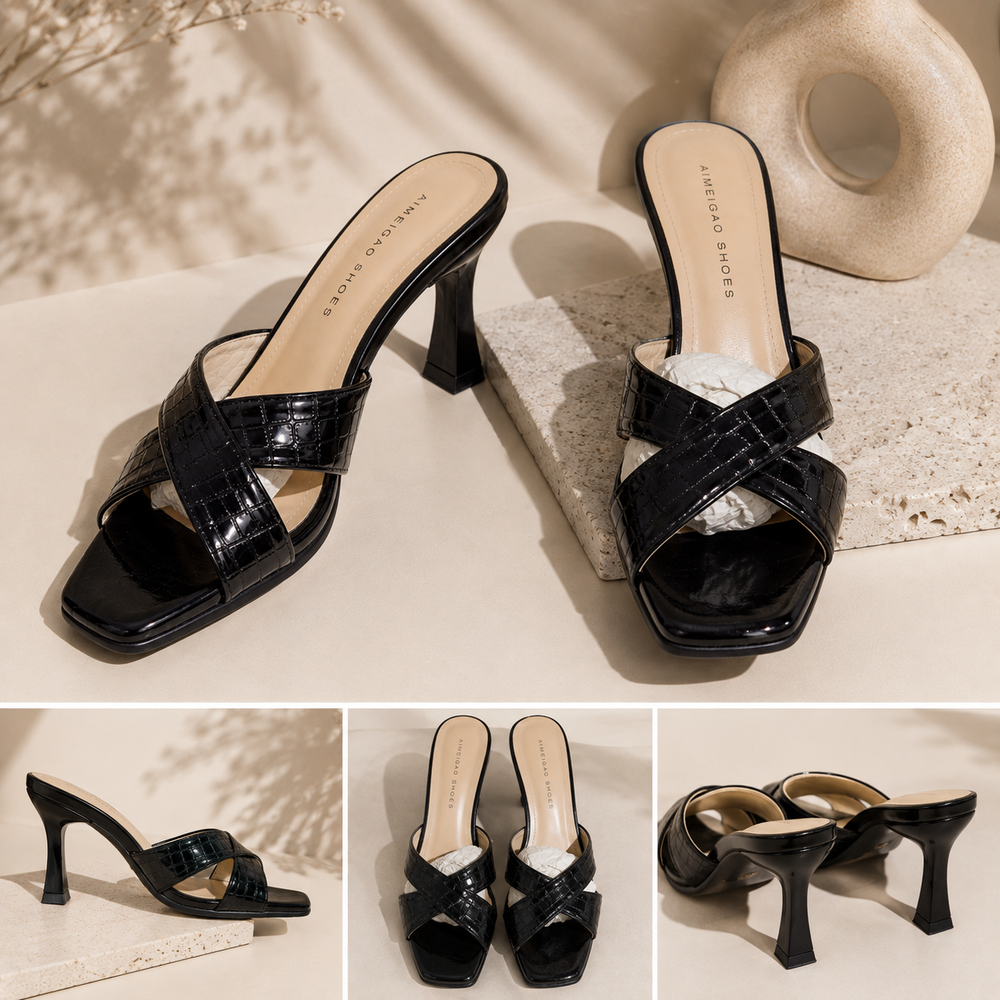 Mules Noires Élégance