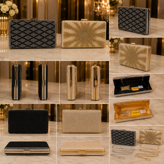 Pochette Éclat Prestige – Cristaux & Perles